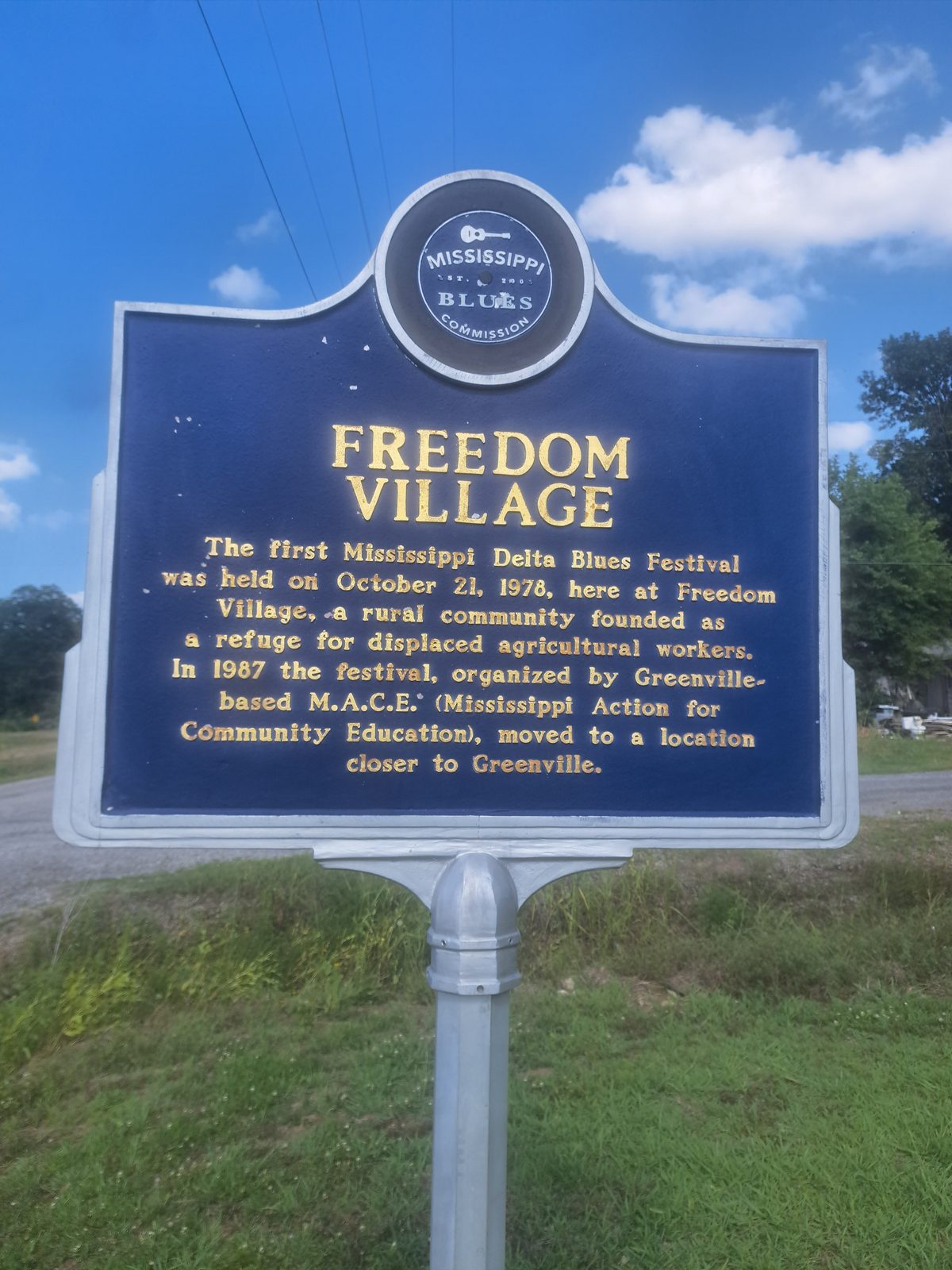 Freedom Village marker